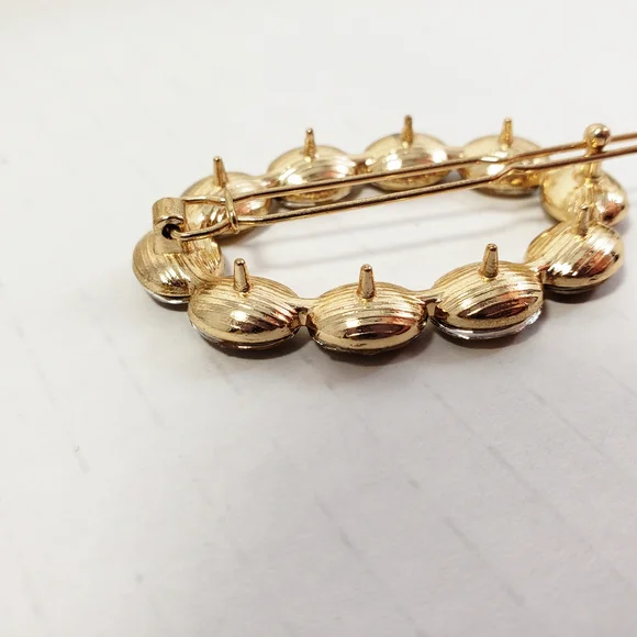 Topaz-Color Rhinestone Barrette - Picture 2 of 6